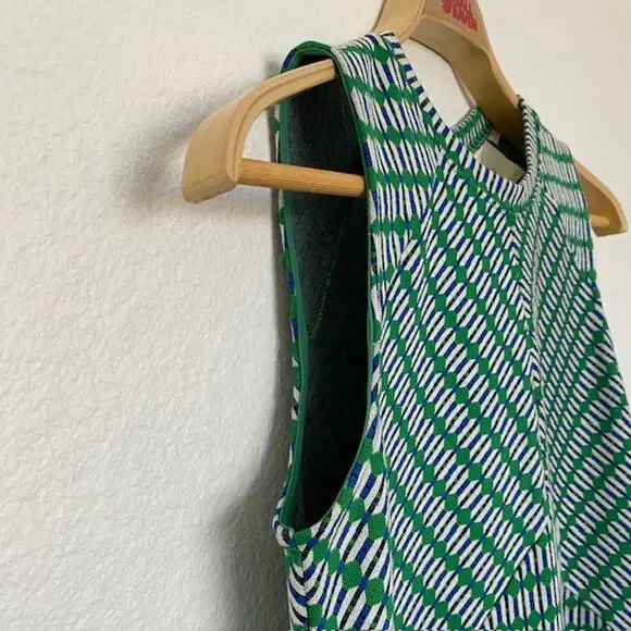 Anthropologie Maeve Dress A-Line Back Zip Sleeveless Jacquard Knit Women Medium - Picture 7 of 16